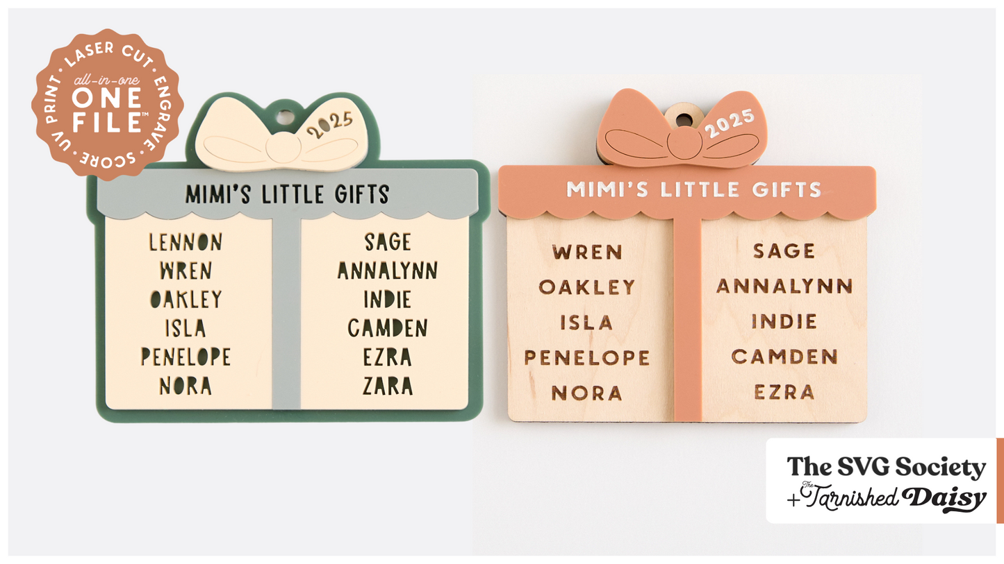 One File Mimi's Little Gifts Ornament