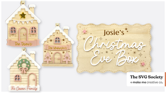 Holiday House Ornaments & Christmas Eve Box Sign