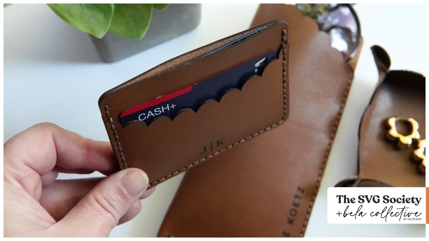 Scalloped Leather Set