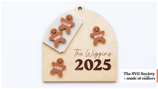 Gingerbread Cookie Name Ornament