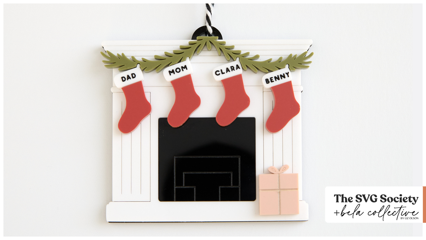 Fireplace Stocking Ornament