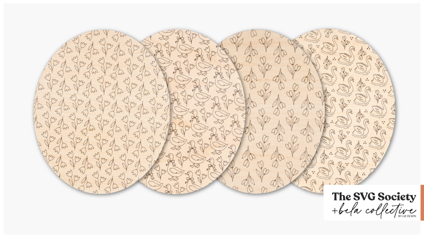 4 Oval Pattern Backers for Scoring