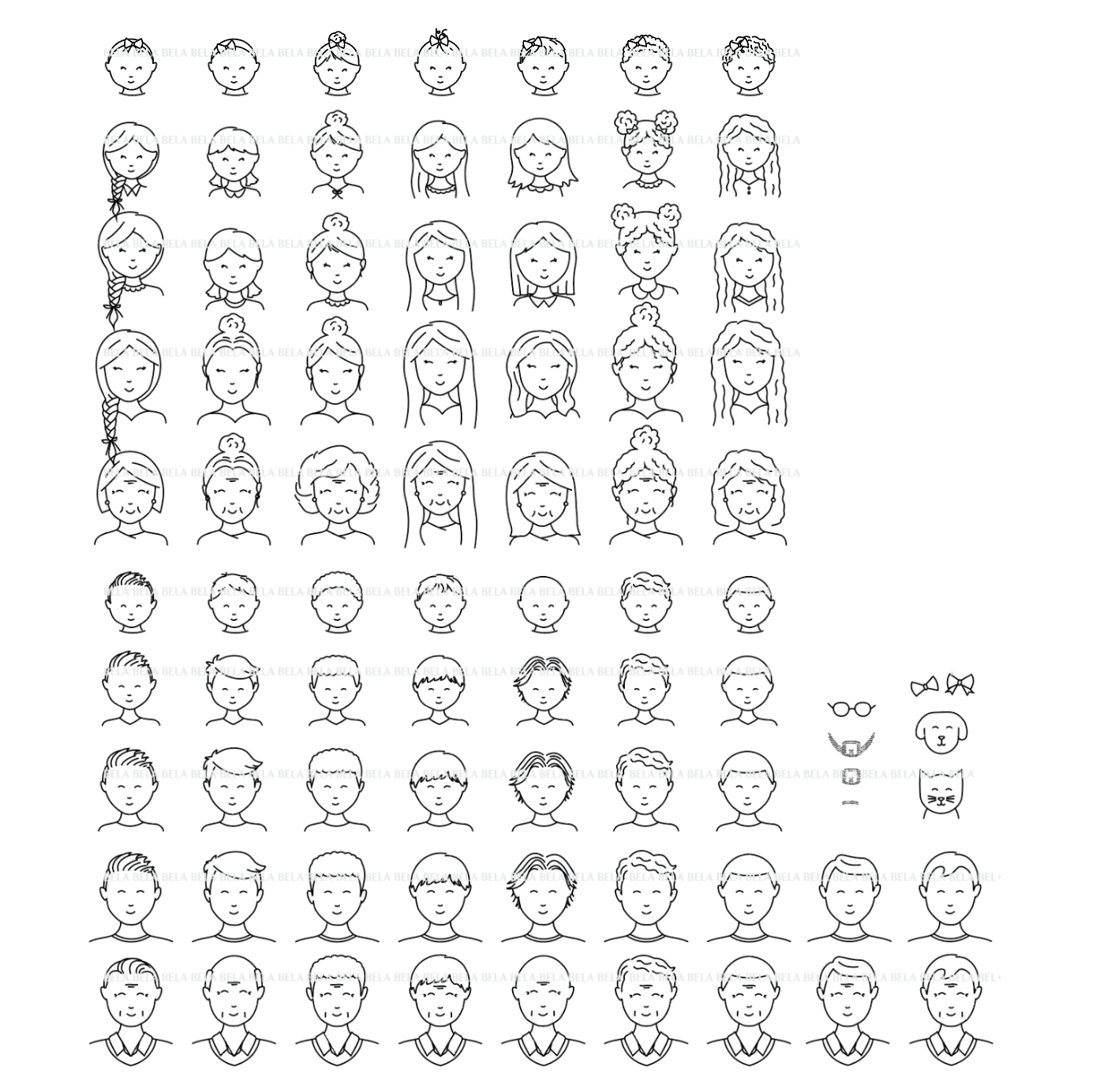 Custom Family Face Ornament