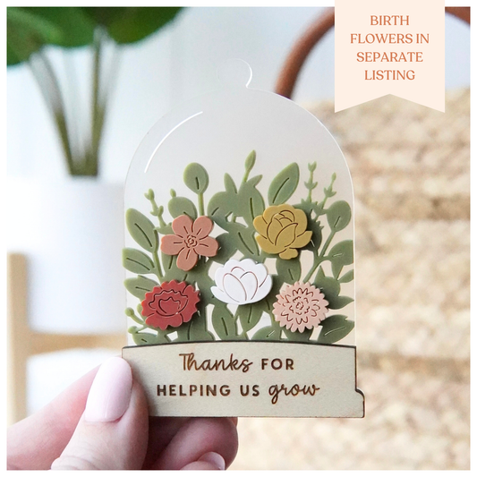 Cloche Magnet for Mini Birth Flowers - Mother's Day