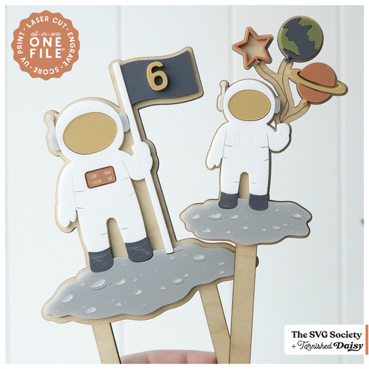 Space Astronaut Cake Toppers