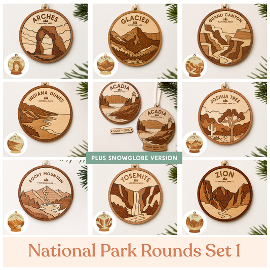 National Park Round Ornament Bundle 1