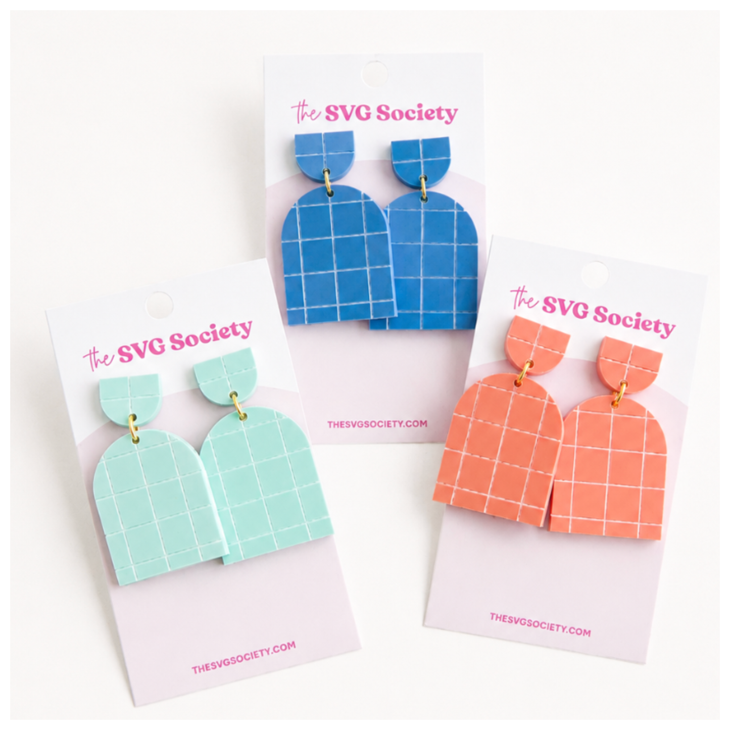 Arch Duo Box Striped Earrings