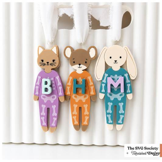 Boo Bag Skeleton Animal Tags