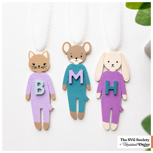 Boo Bag Mummy Animal Tags
