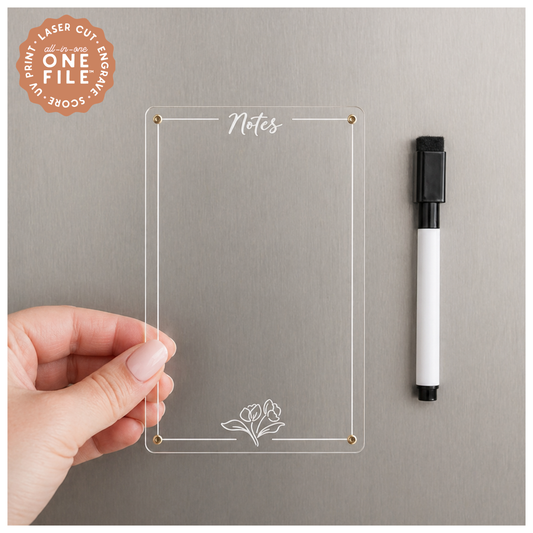 Fridge Magnet Notes Floral