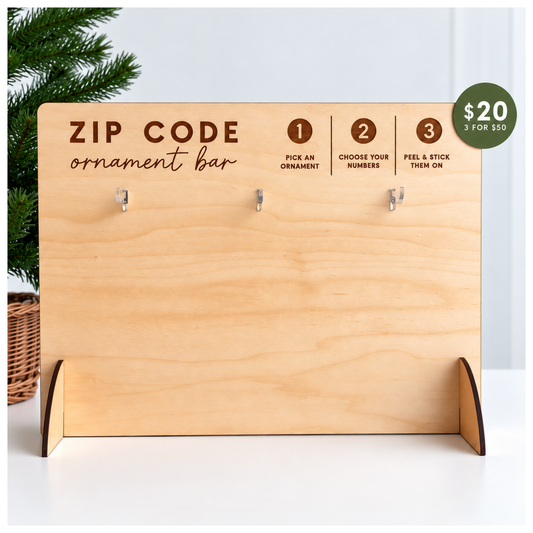 Zip Code Ornament Bar Display