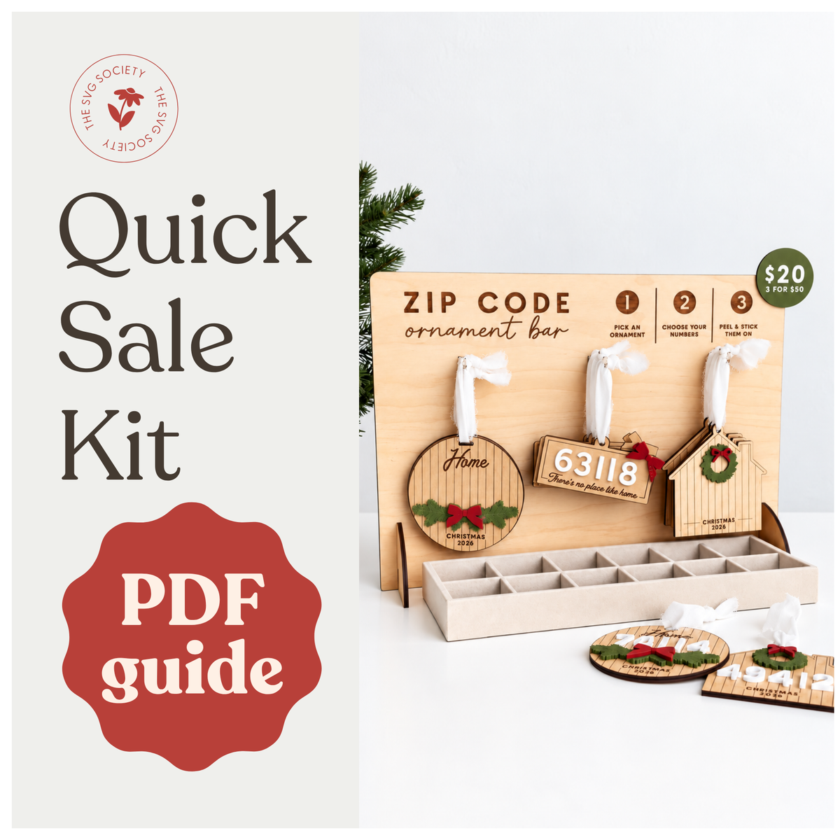 PDF Quick Sale Kit: Zip Code Ornament Bar