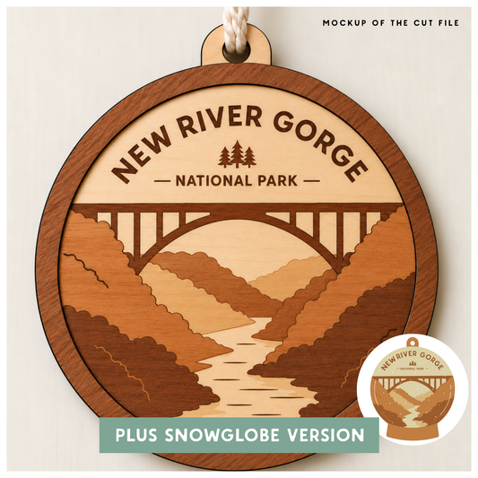 National Park Collection: New River Gorge Round Ornaments
