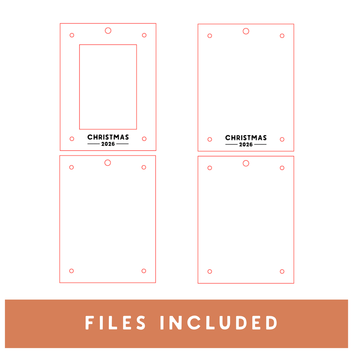 Rectangle Magnet Frame Ornaments