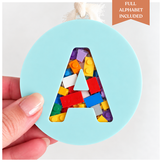 Brick Alphabet Shaker Ornament