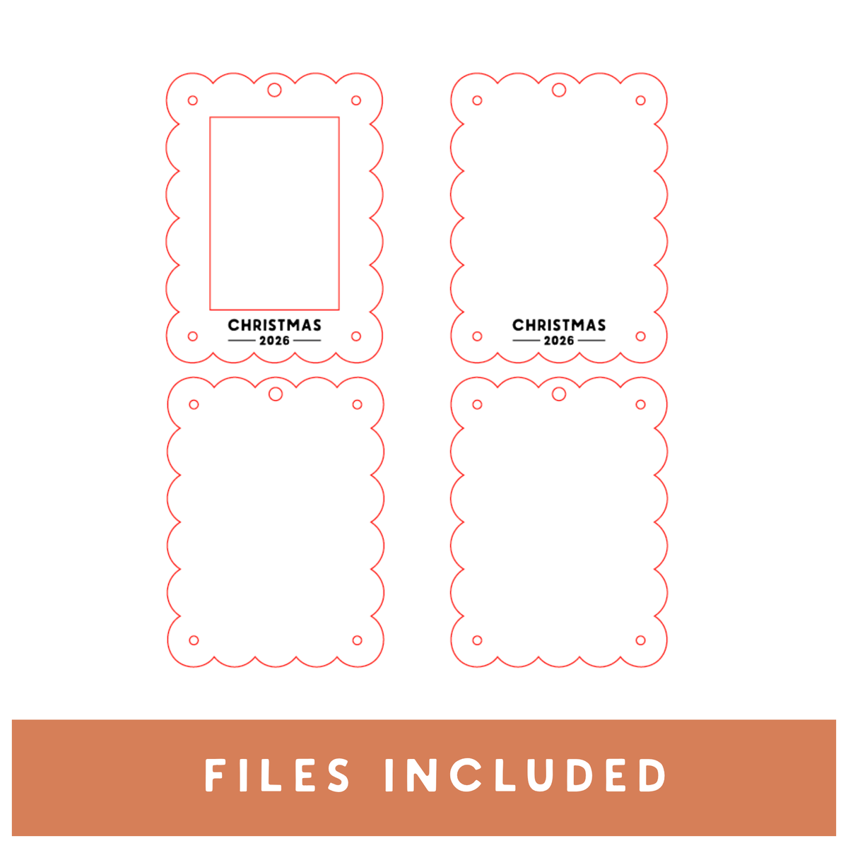 Scalloped Magnet Frame Ornaments