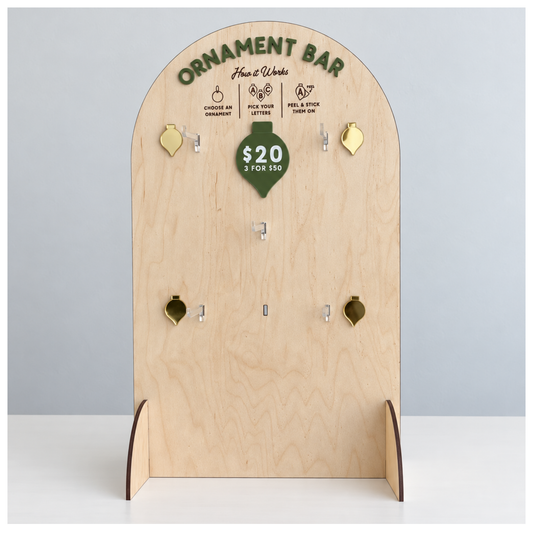 2-In-1 Mini Initial Ornament Display