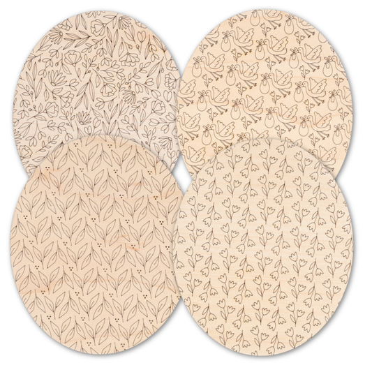 4 More Oval Pattern Backers for Scoring