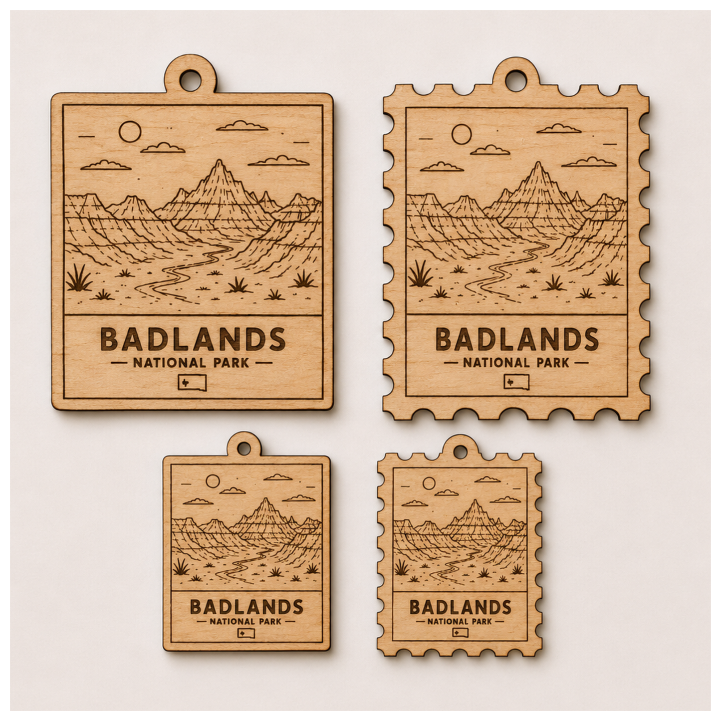 National Park Collection: Badlands Stamp Ornaments & Magnets