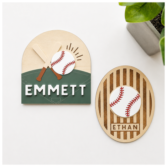 Sports Baseball Name Signs