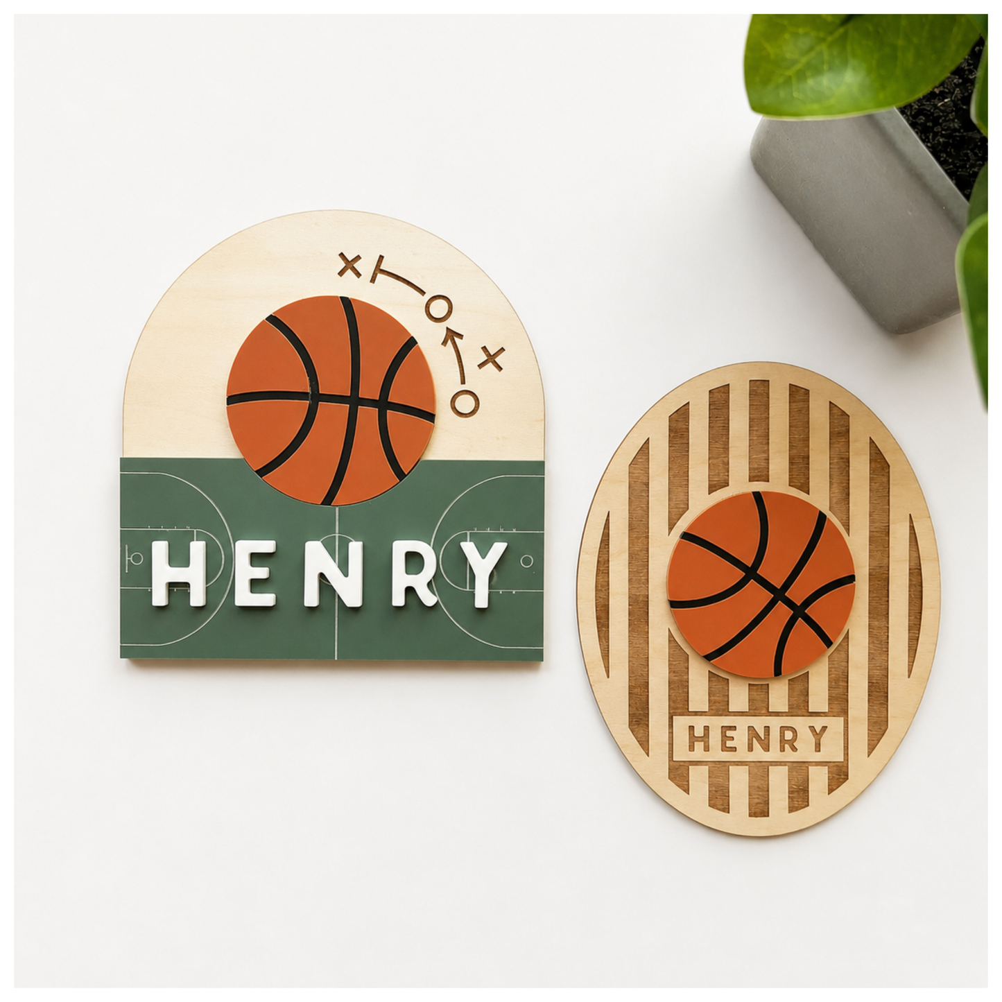 Sports Basketball Name Signs