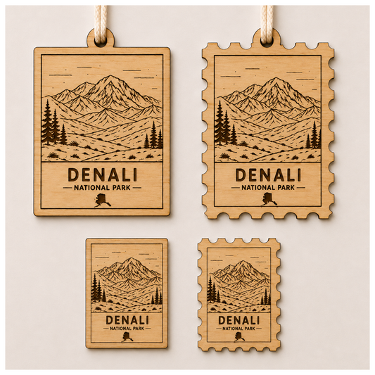 National Park Collection: Denali Stamp Ornaments & Magnets