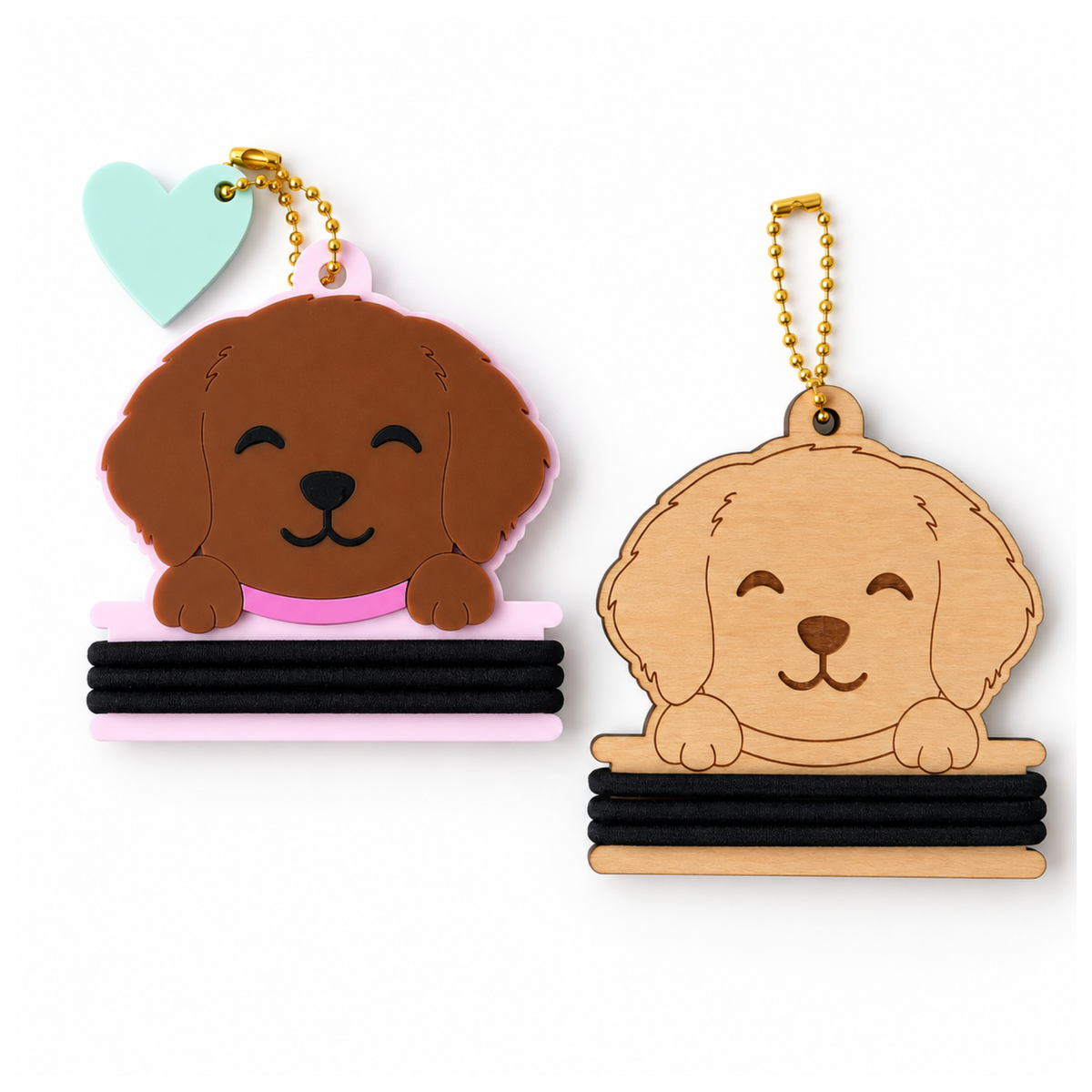 Dog Hair Tie Holder Keychains