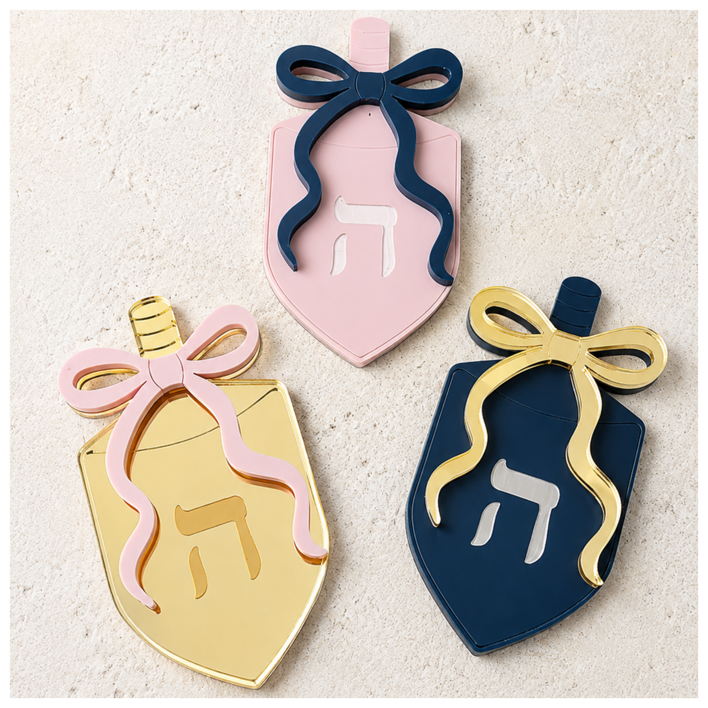 Dreidel Bow Ornament