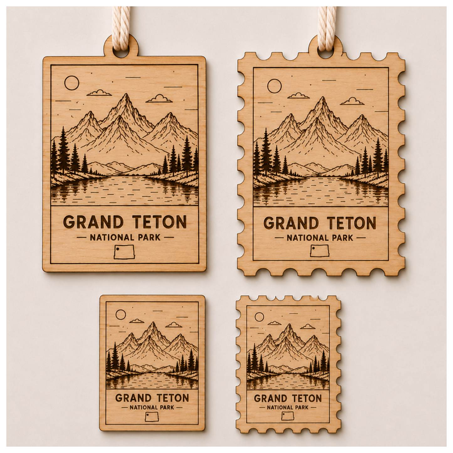 National Park Collection: Grand Teton Stamp Ornaments & Magnets