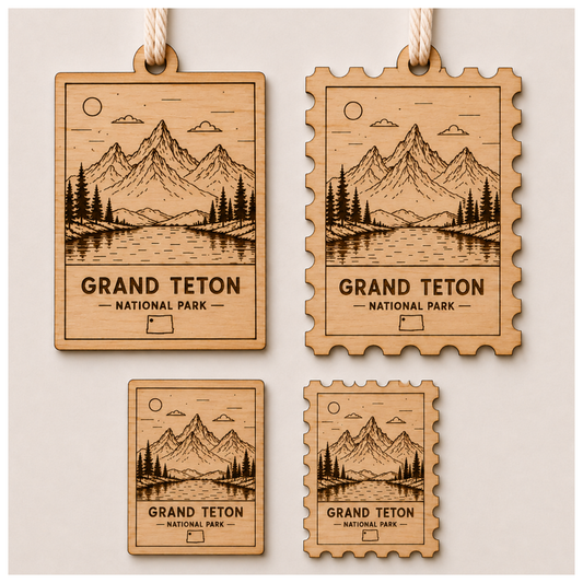 National Park Collection: Grand Teton Stamp Ornaments & Magnets