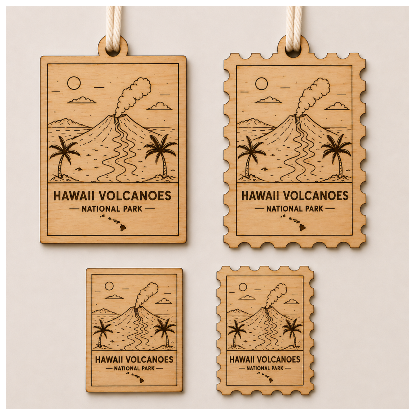 National Park Collection: Hawaii Volcanoes Stamp Ornaments & Magnets