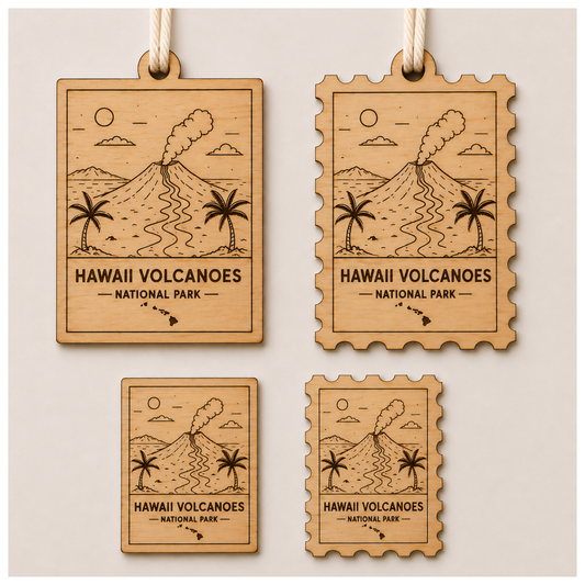National Park Collection: Hawaii Volcanoes Stamp Ornaments & Magnets