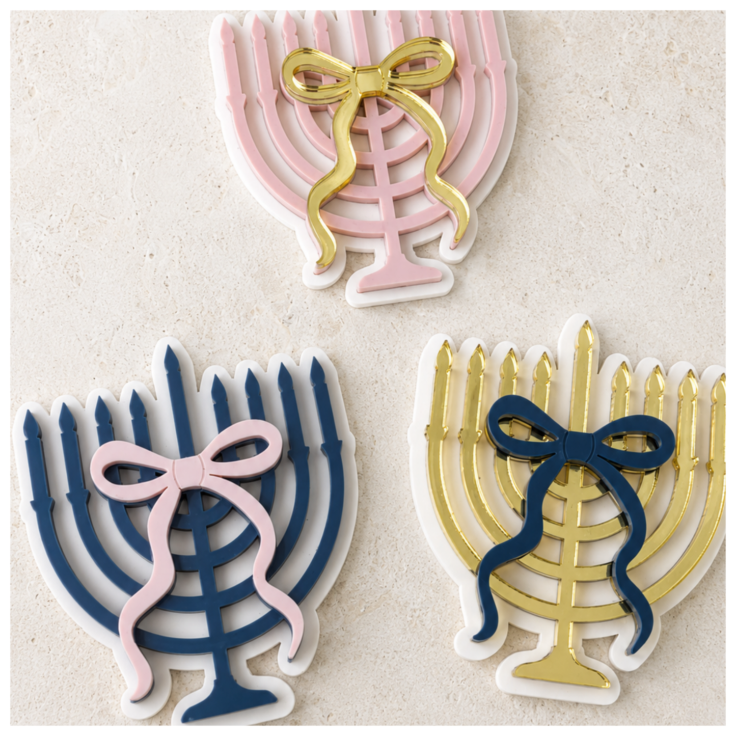 Menorah Bow Ornament