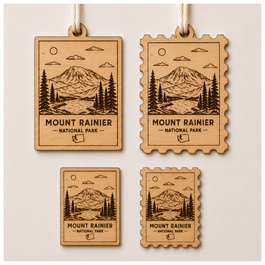 National Park Collection: Mount Rainier Stamp Ornaments & Magnets