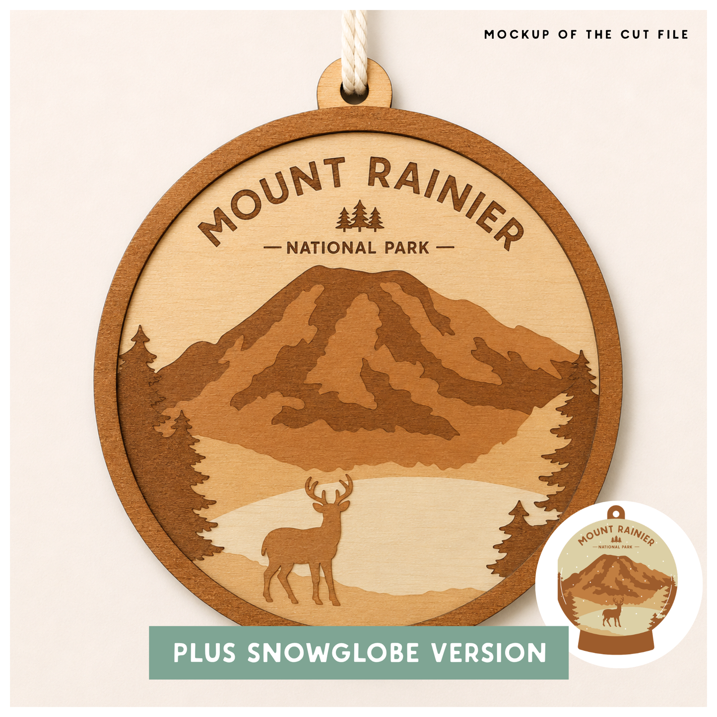 National Park Collection: Mount Rainier Round Ornaments