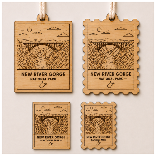 National Park Collection: New River Gorge Stamp Ornaments & Magnets
