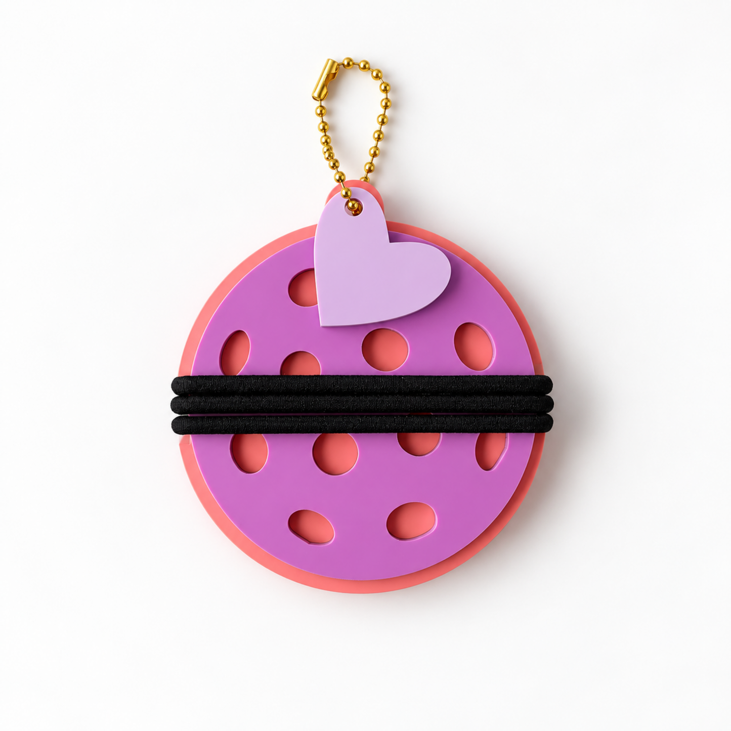 Pickleball Hair Tie Holder Keychains