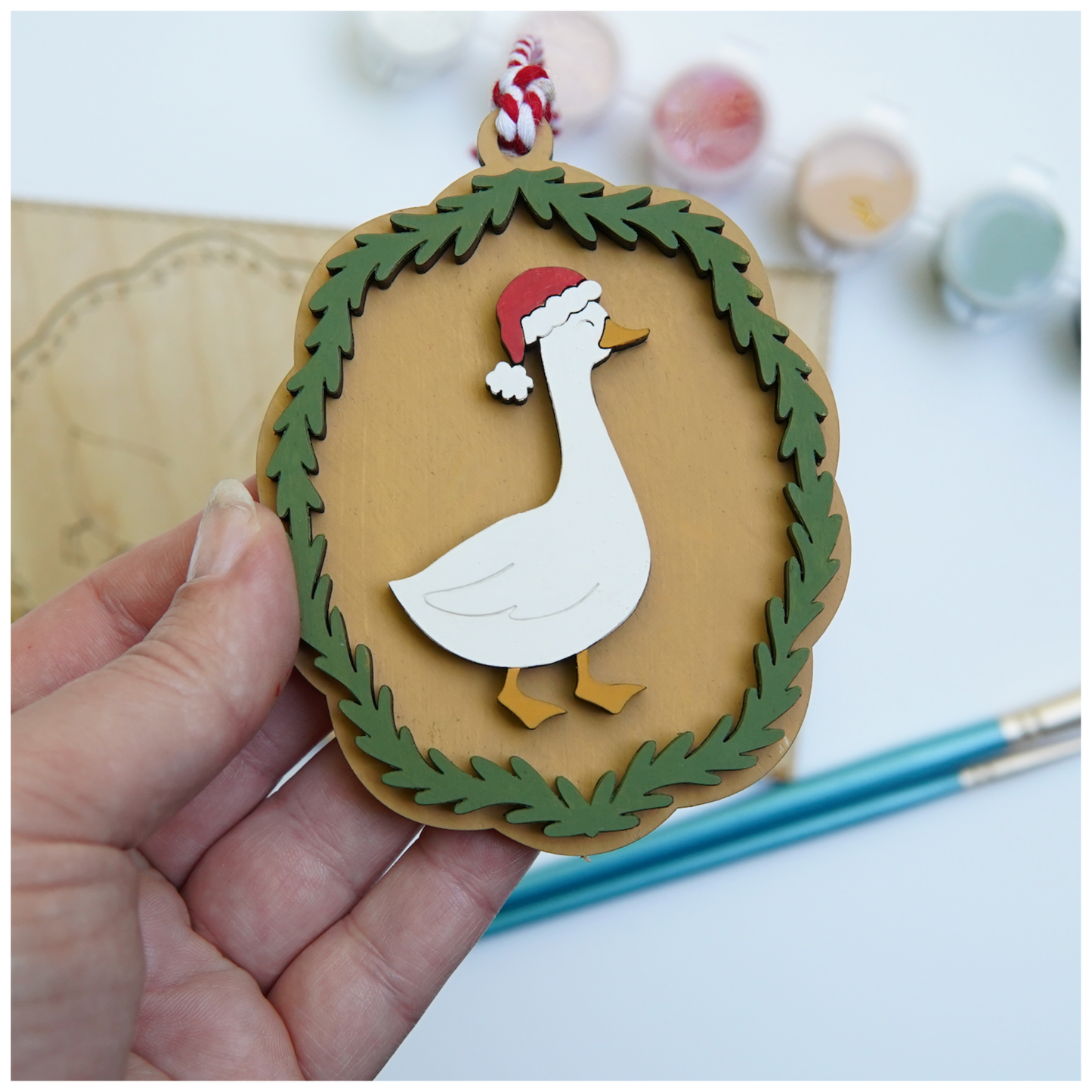 Paint and Pop Out Kit Christmas Goose