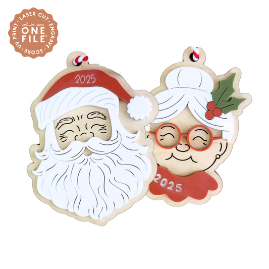 One File Mr. & Mrs. Clause Ornaments