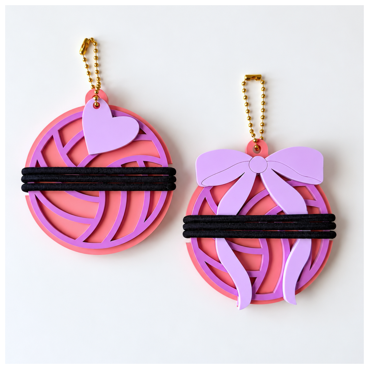 Volleyball Hair Tie Holder Keychains