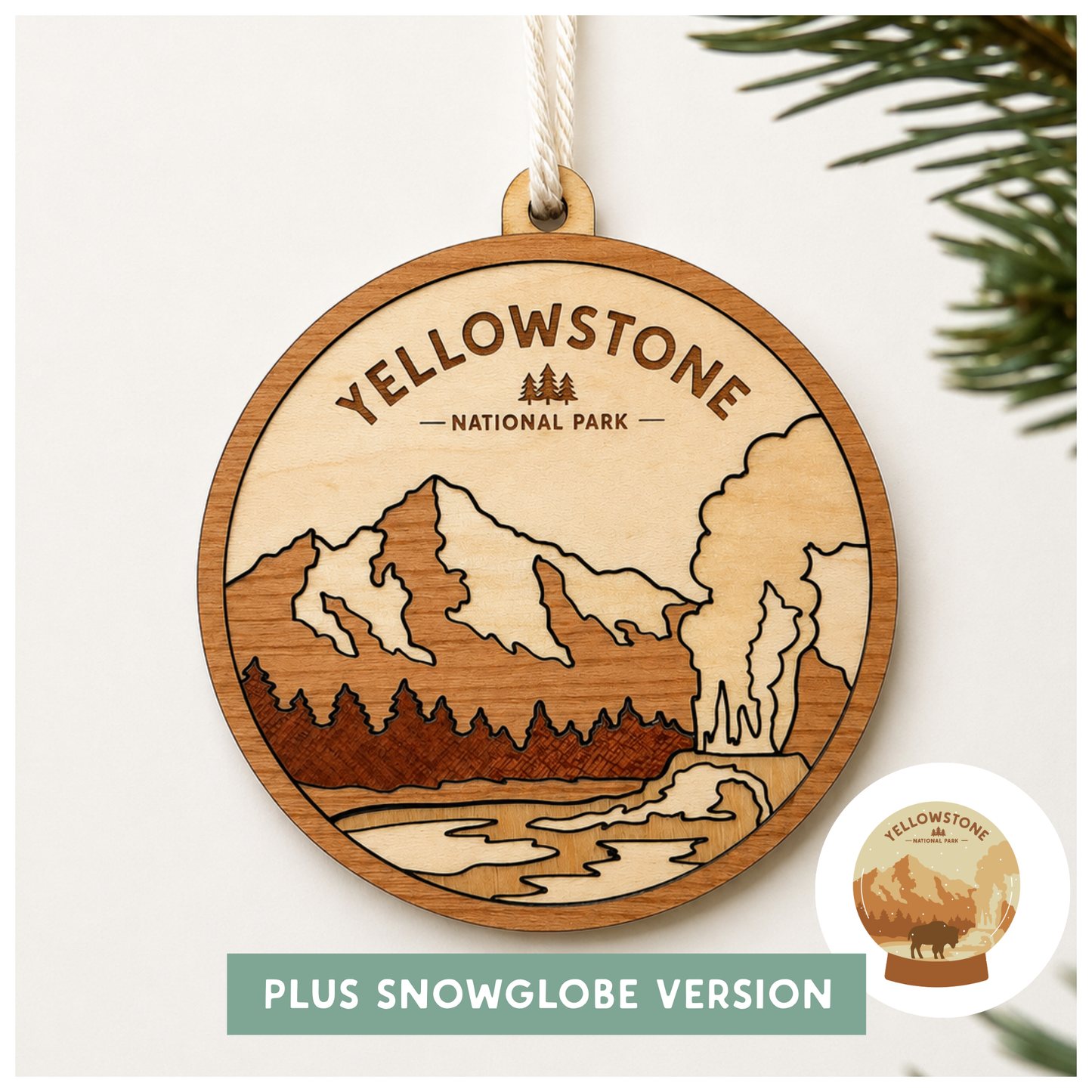 National Park Collection: Yellowstone Round Ornaments