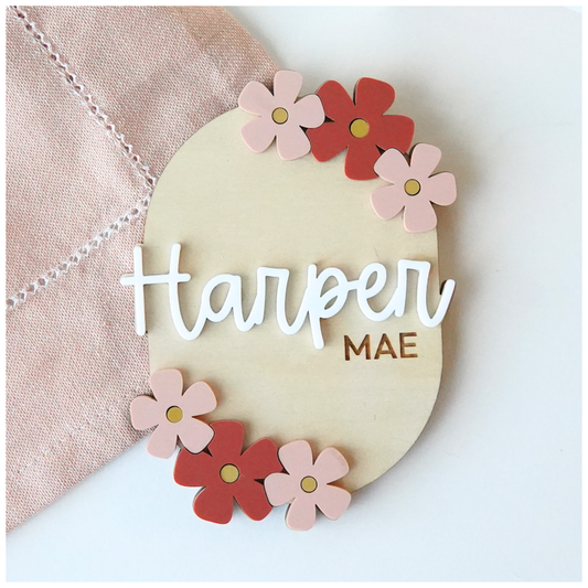 Floral Name Sign