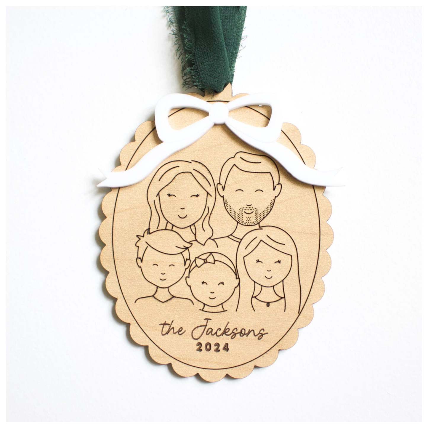 Custom Family Face Ornament
