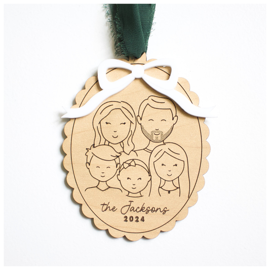 Custom Family Face Ornament