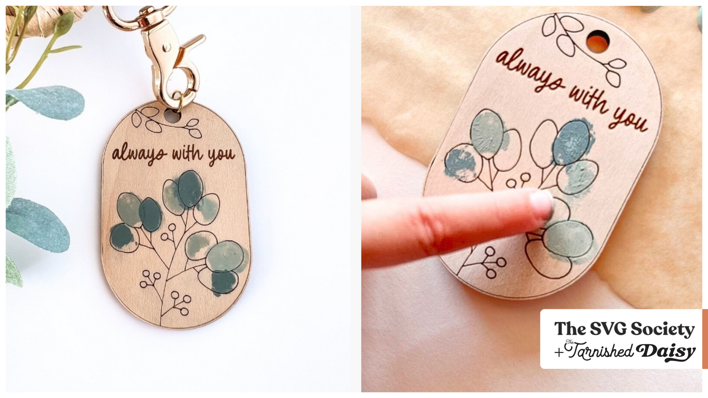 Wavy Floral Frame + Keychain